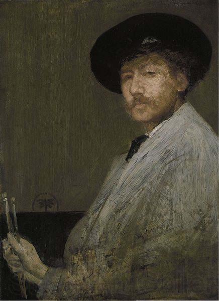James Abbott Mcneill Whistler Arrangement in Gray Portrait of the Painter France oil painting art